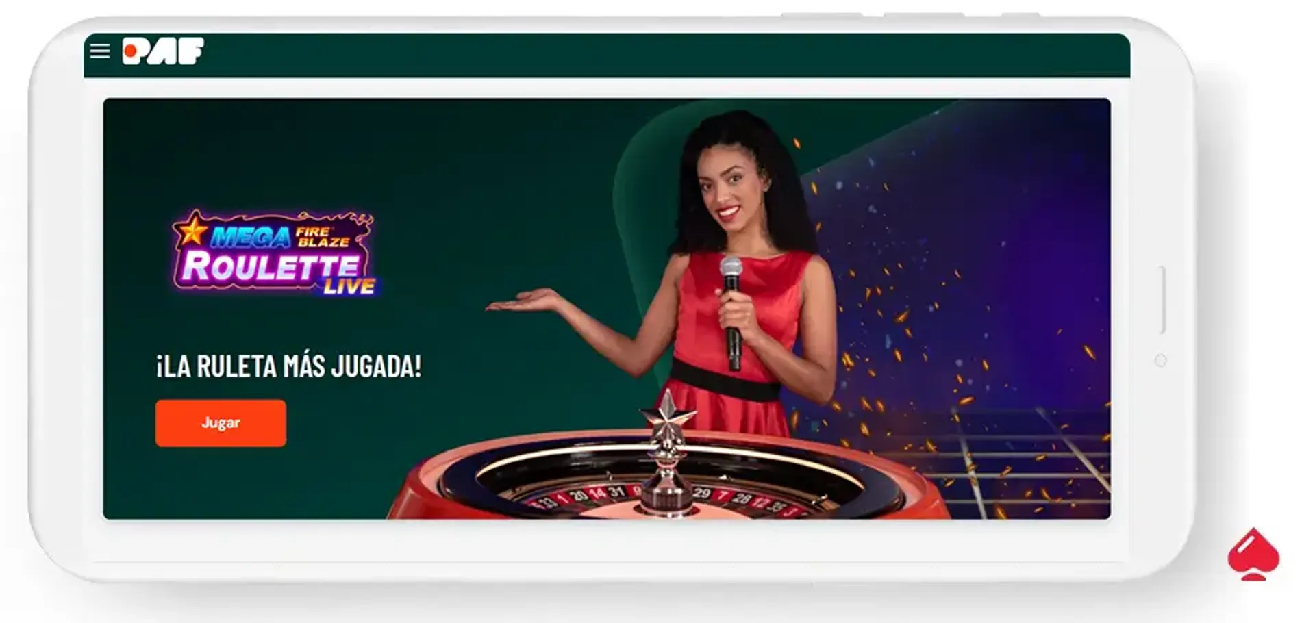 PAF casino ofrece juegos de ruleta en vivo