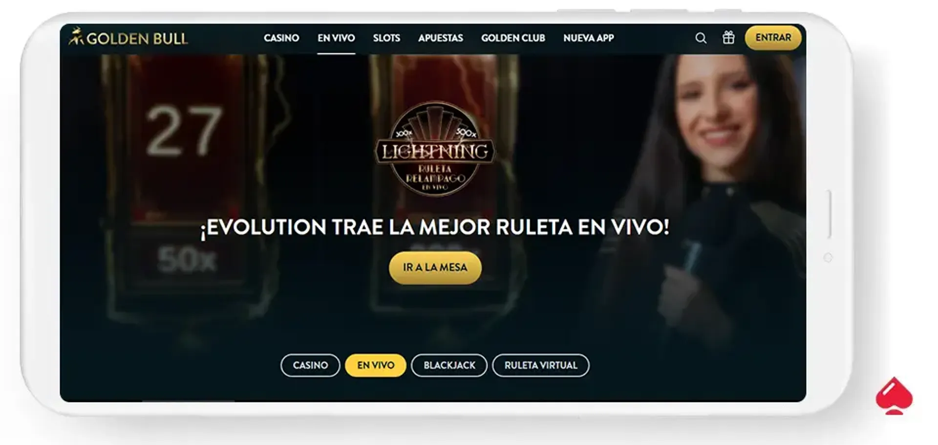 El casino Golden Bull ofrece ruletas en vivo