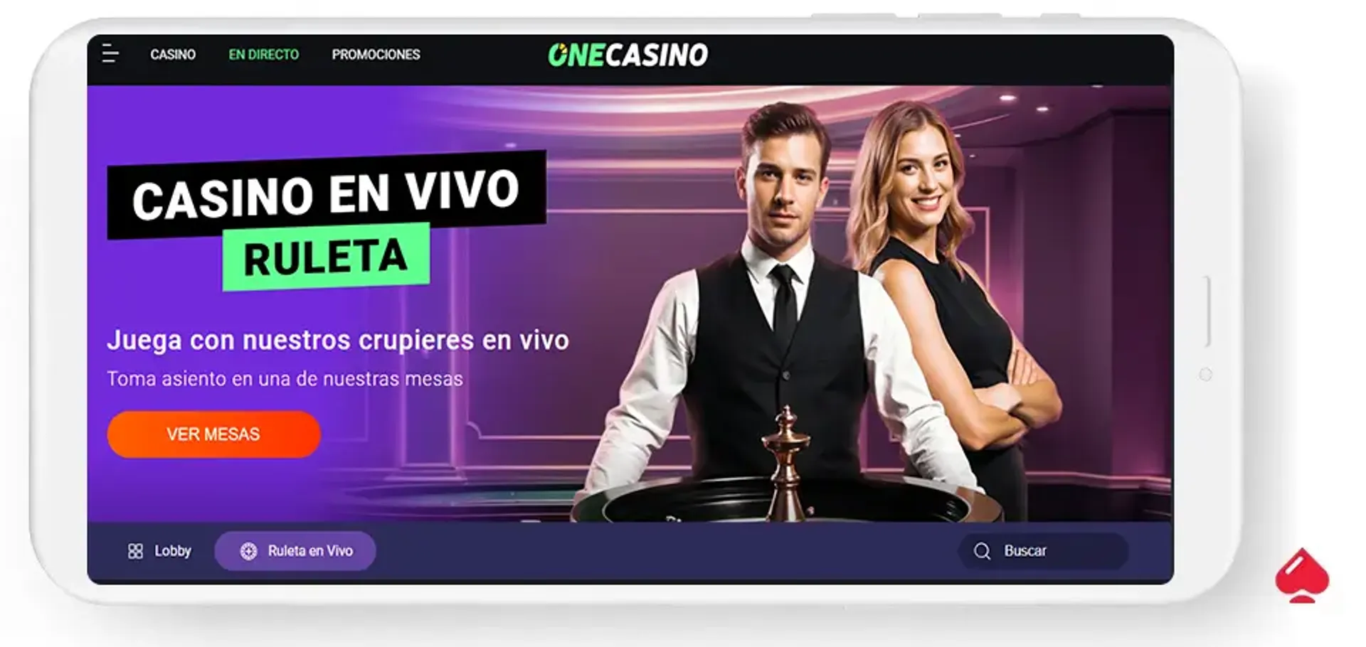 One Casino ofrece juegos de ruleta en vivo