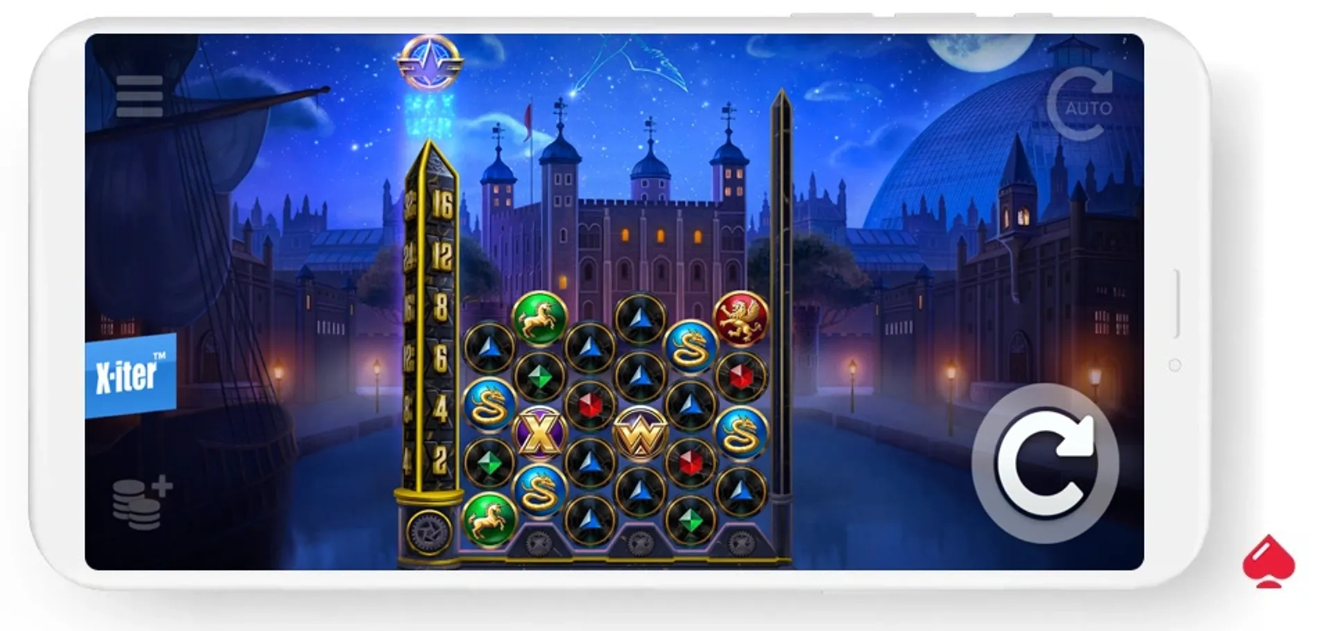 Juego base de la slot Cygnus 4