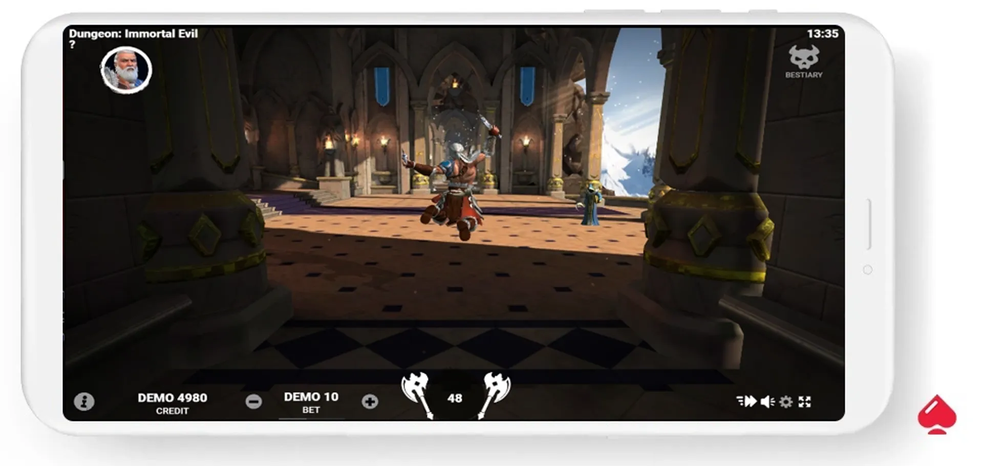 Captura de la slot Dungeon Immortal Evil de Evoplay