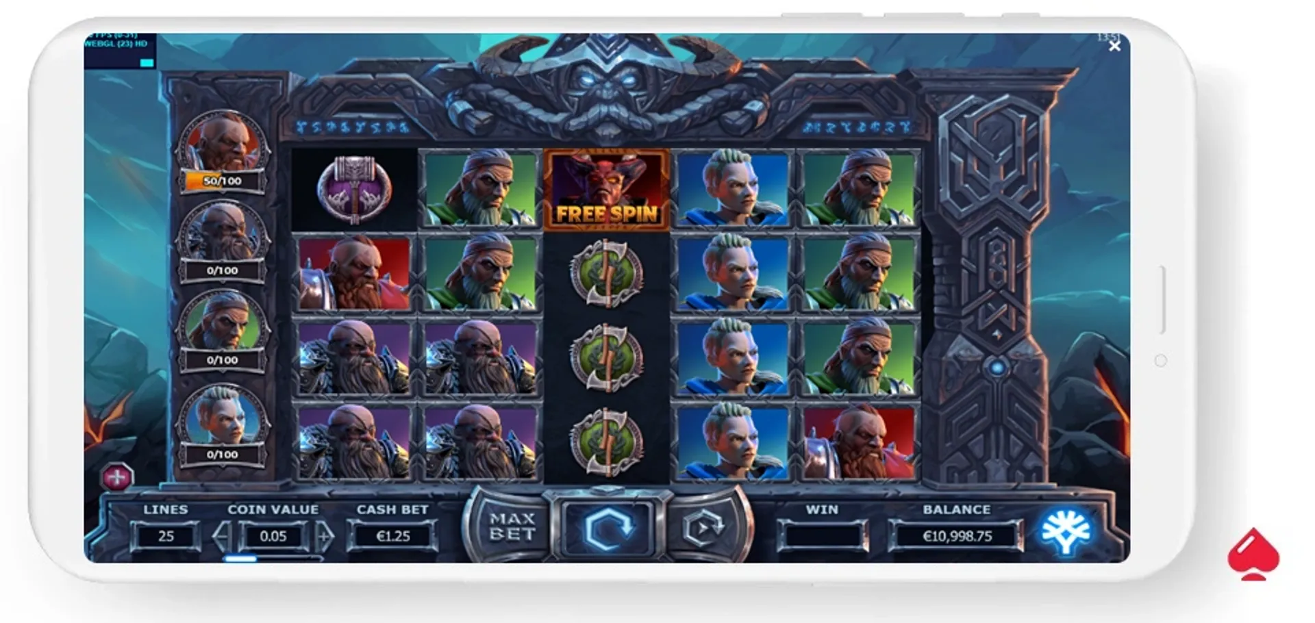 Captura de la slot Vikings go to Hell de Yggdrasil Gaming