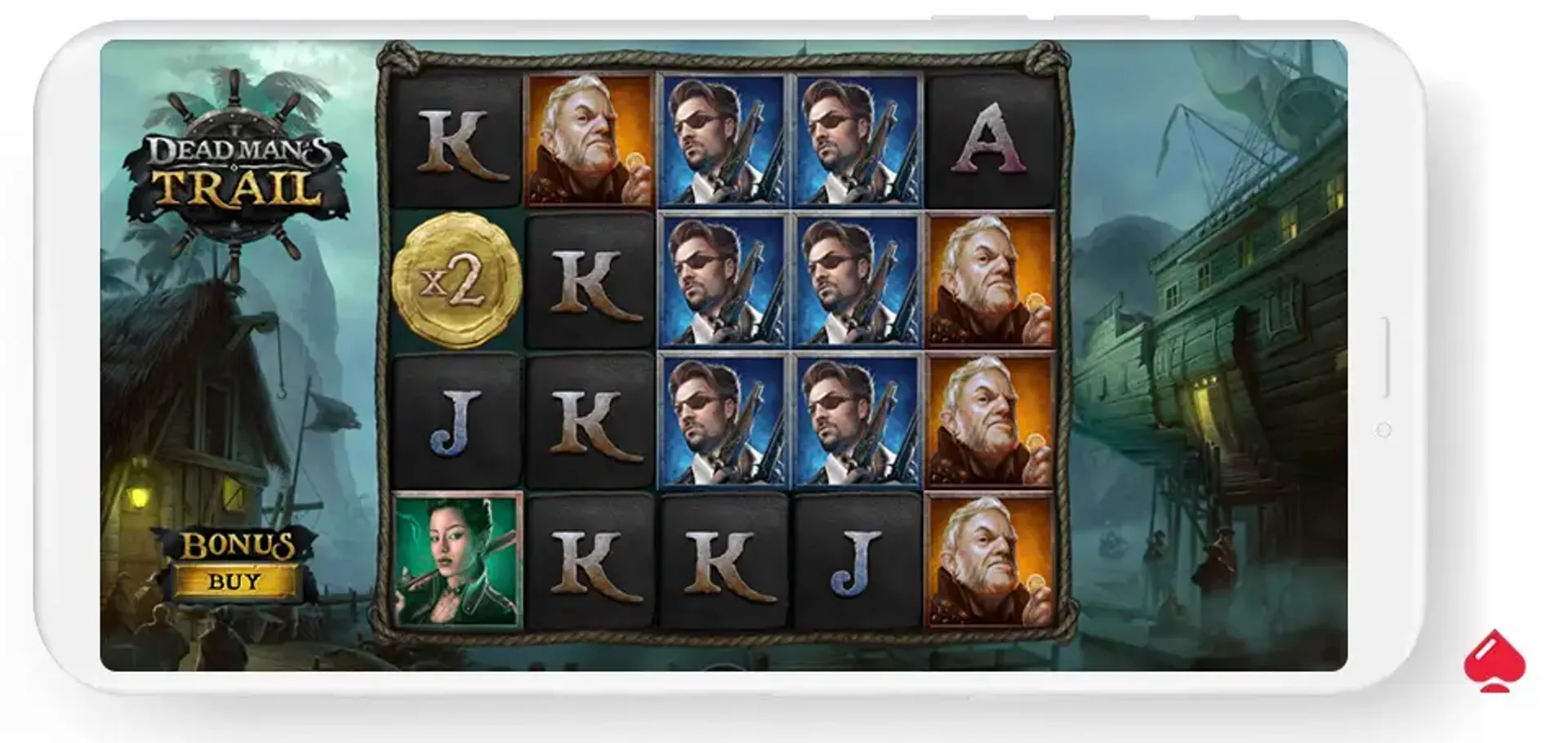 Captura de la slot Dead Man's Trail de Relax Gaming