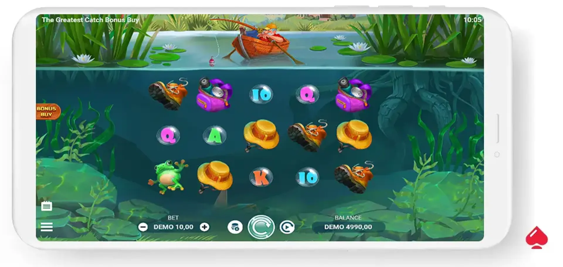 Captura de la slot The Greatest Catch Bonus Buy de Evoplay