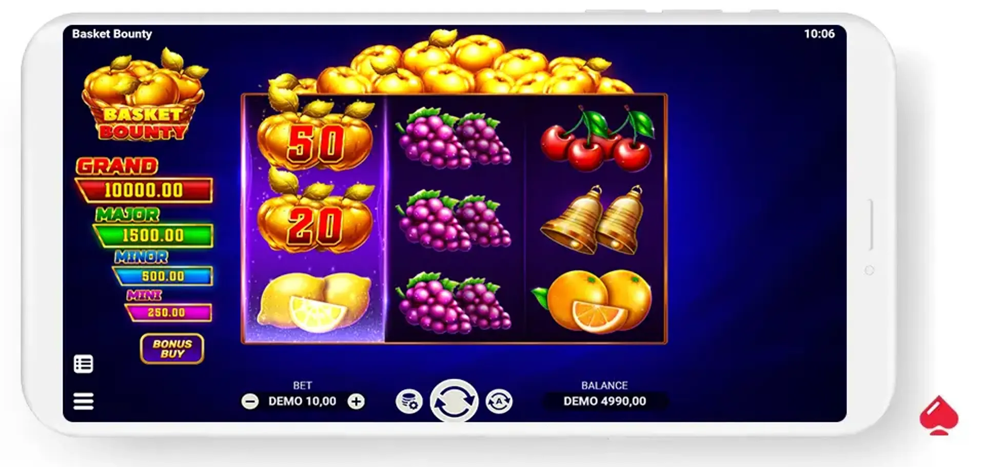 Captura de la slot Basket Bounty de Evoplay