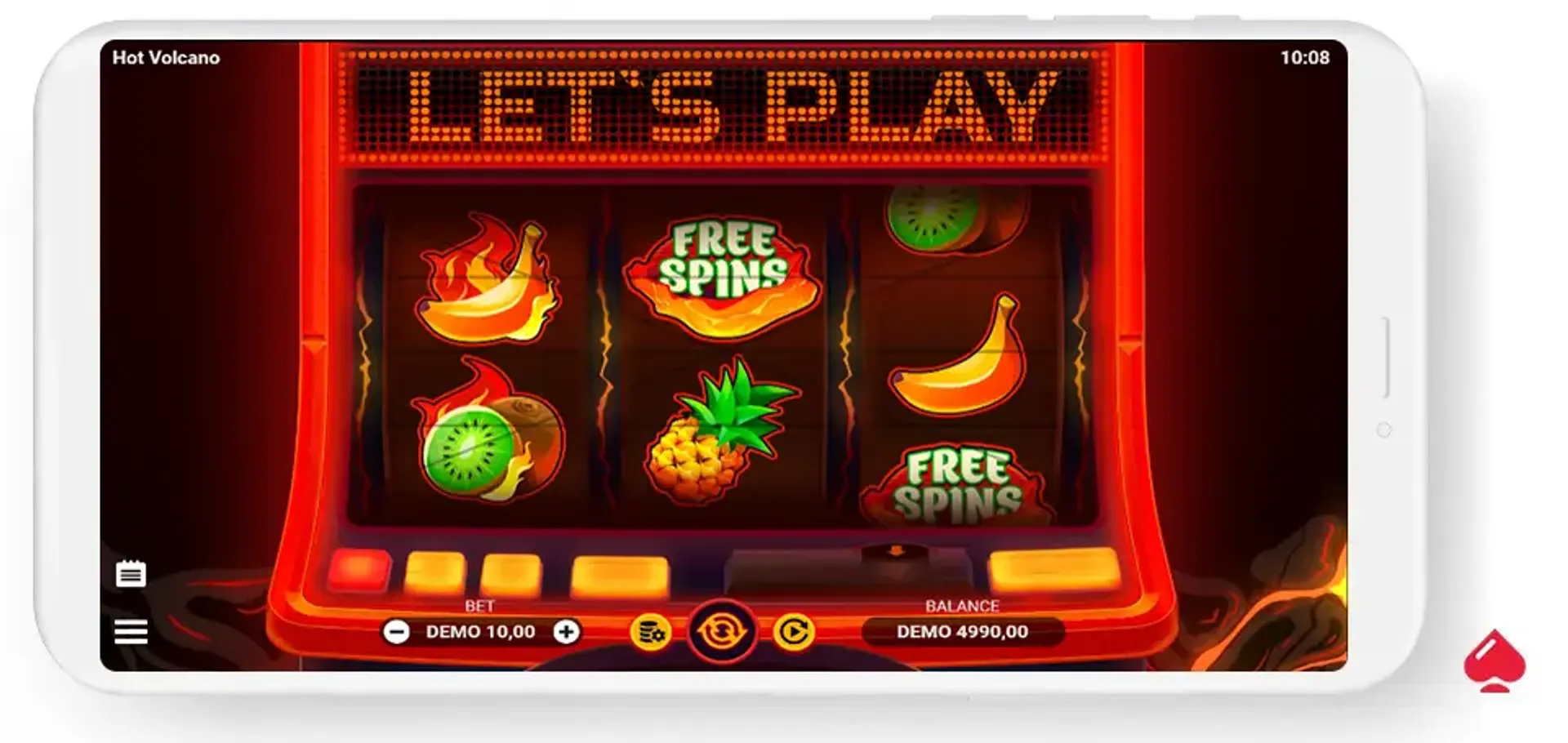 Captura de la slot Hot Volcano de Evoplay