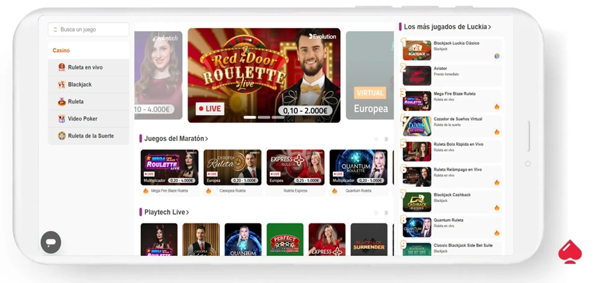 Luckia es un casino con depósitos bajos