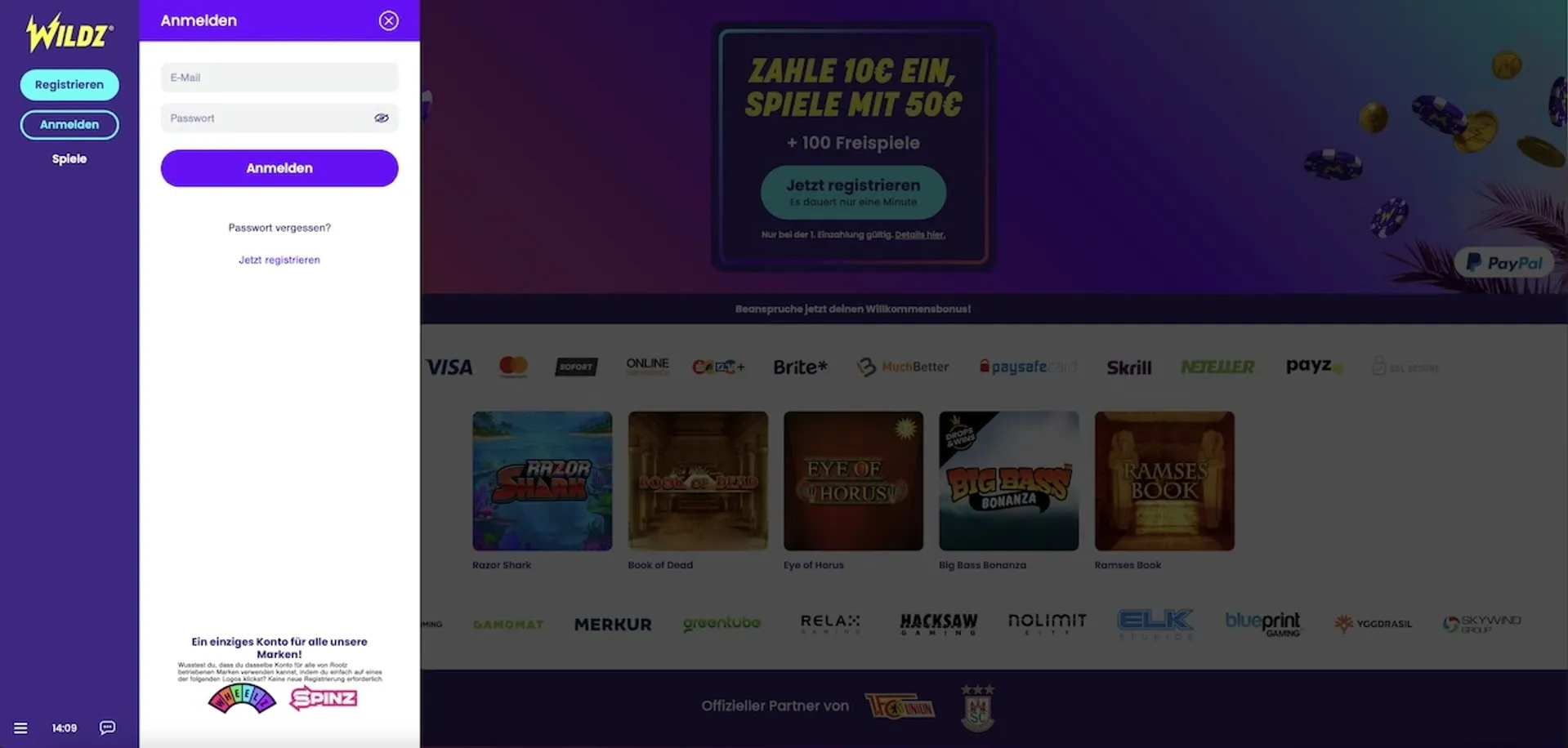 Wildz Casino Login