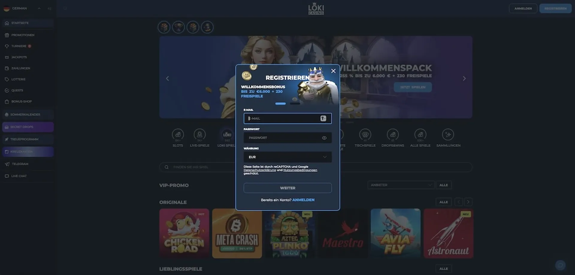 loki casino registrierung