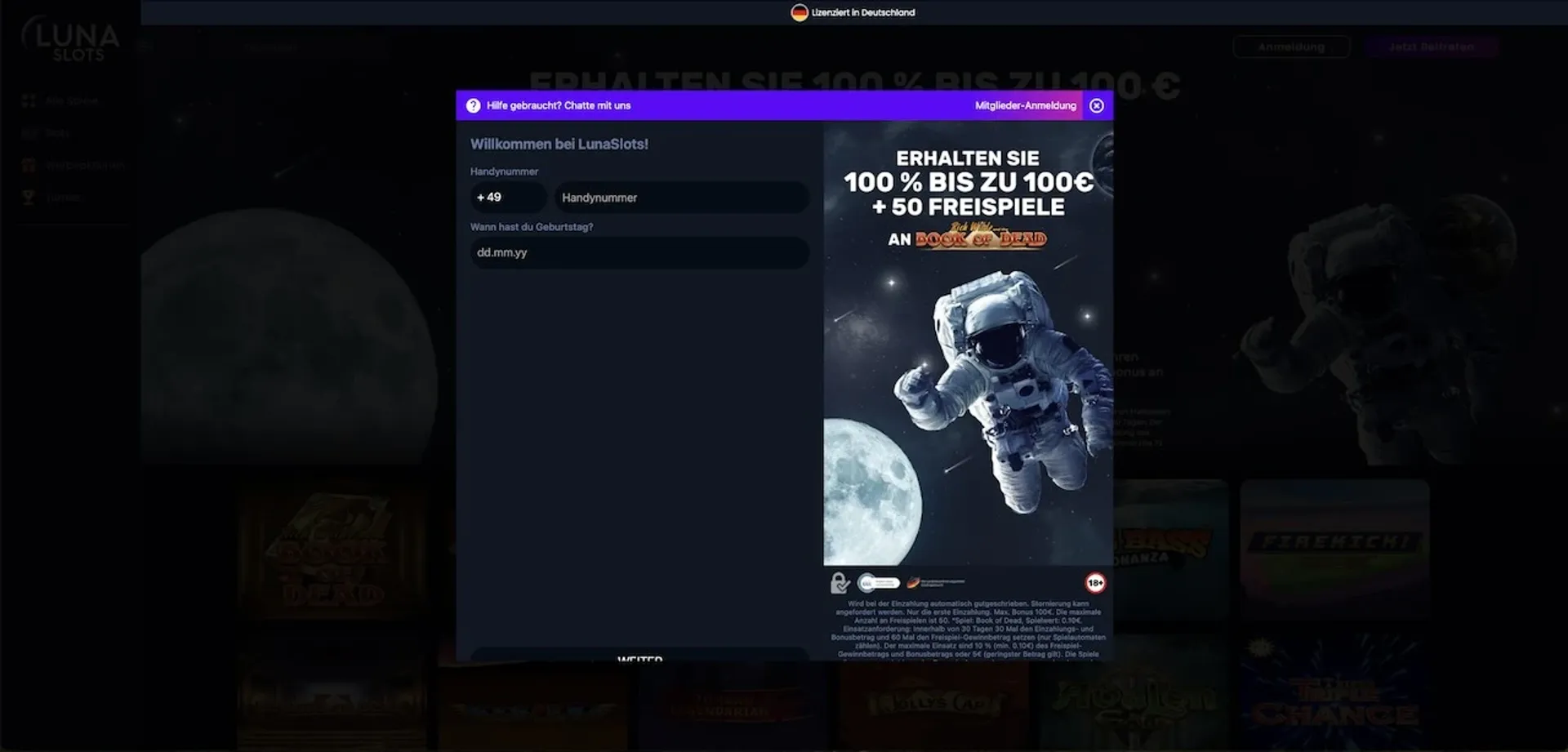 lunaslots casino registrierung
