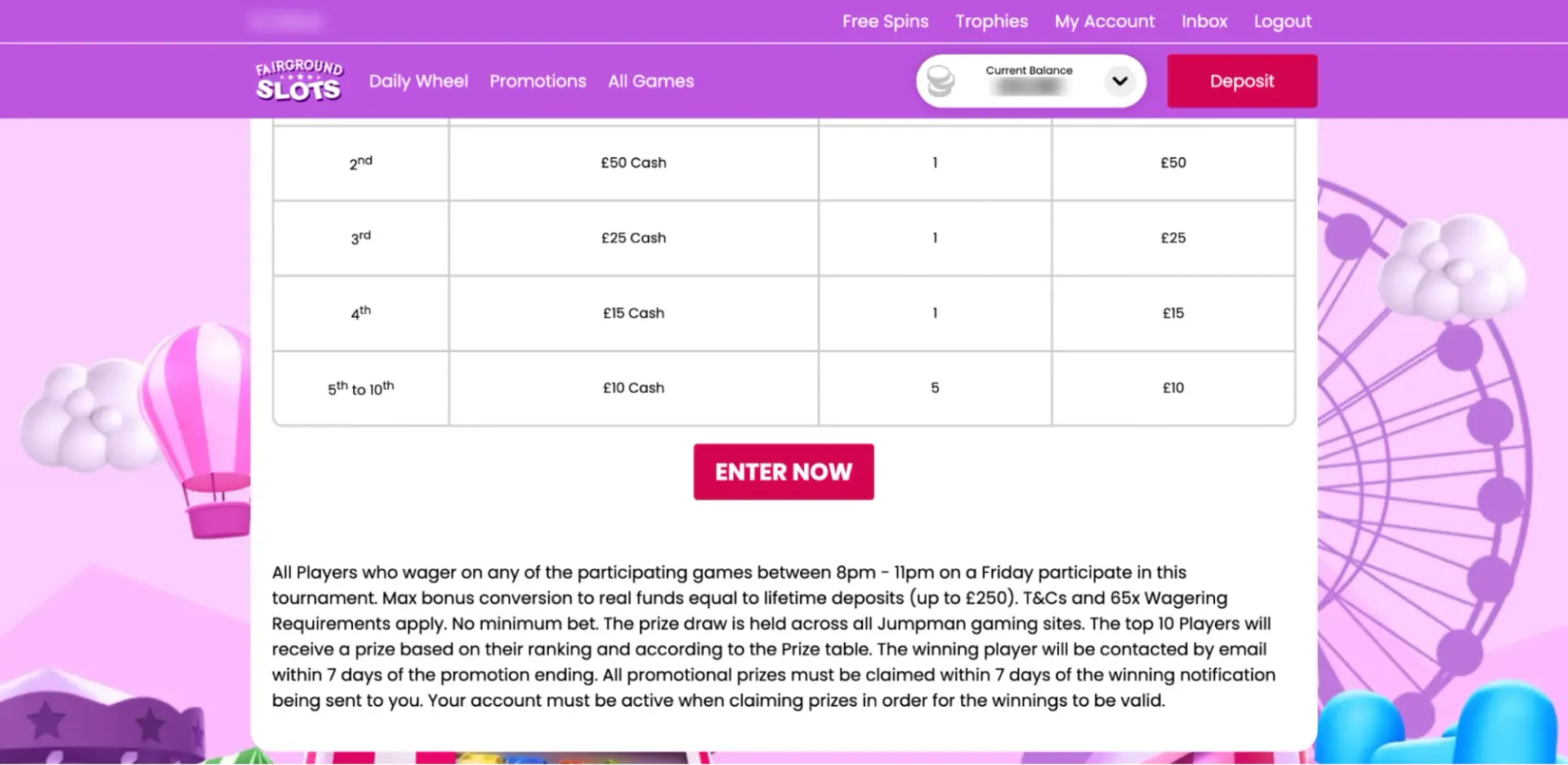 Fairground slots casino step for using promo code