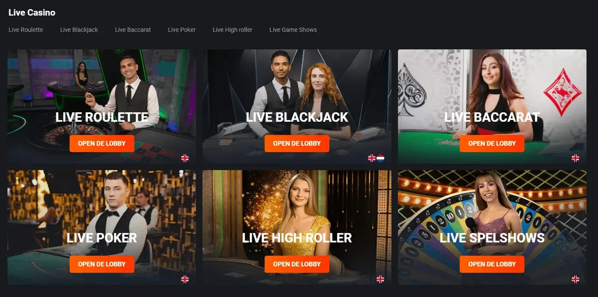 One casino live casino