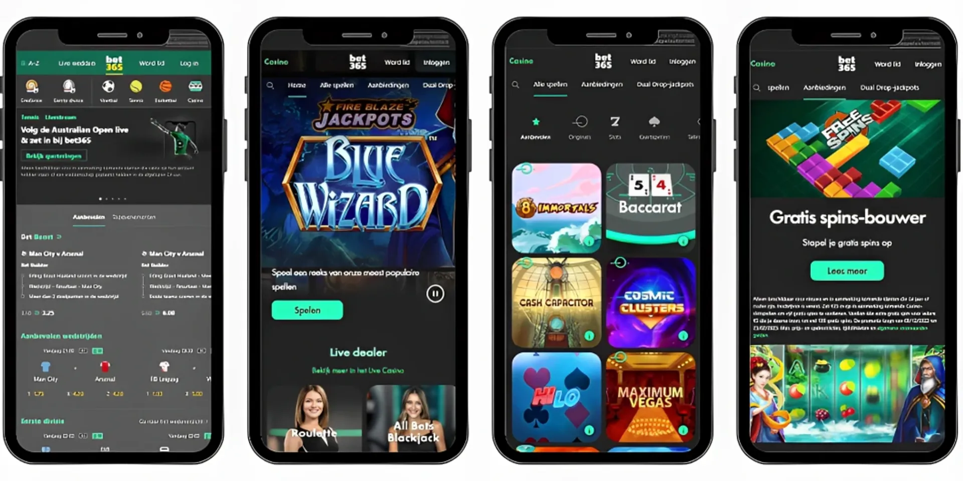 Voorbeeld van het Bet365 beste mobiele casino