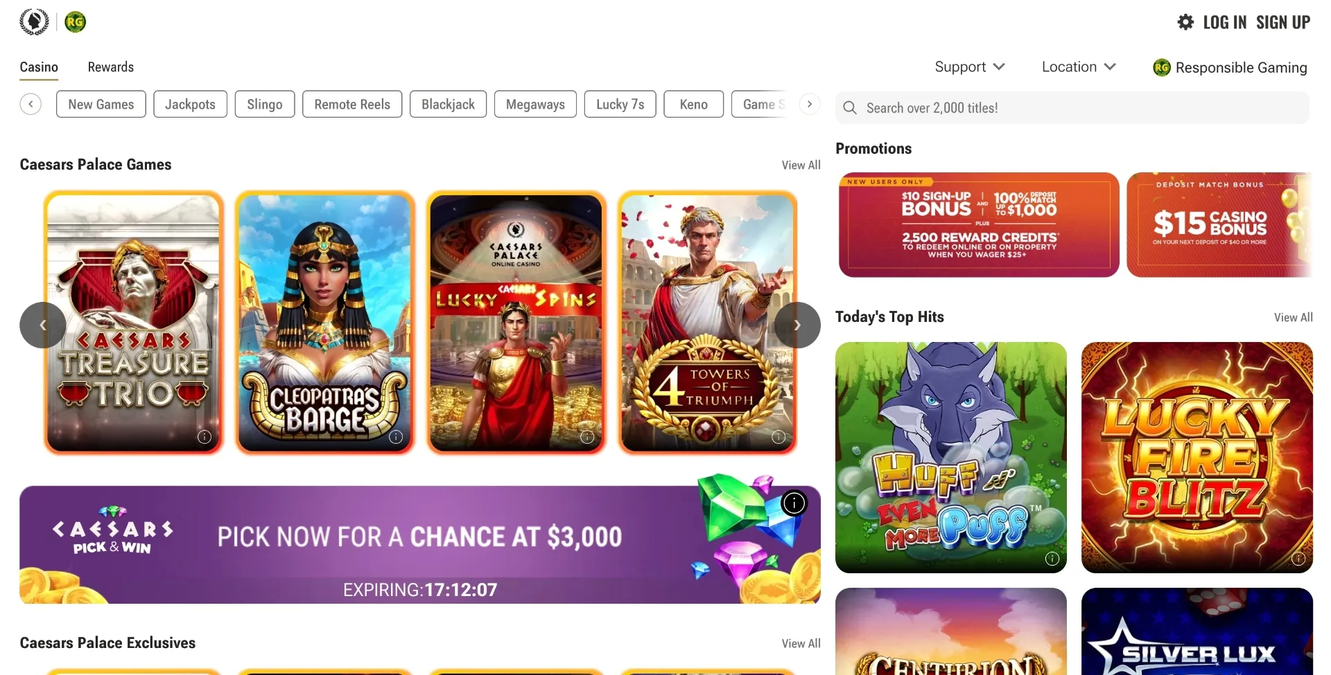 Caesars Palace casino games