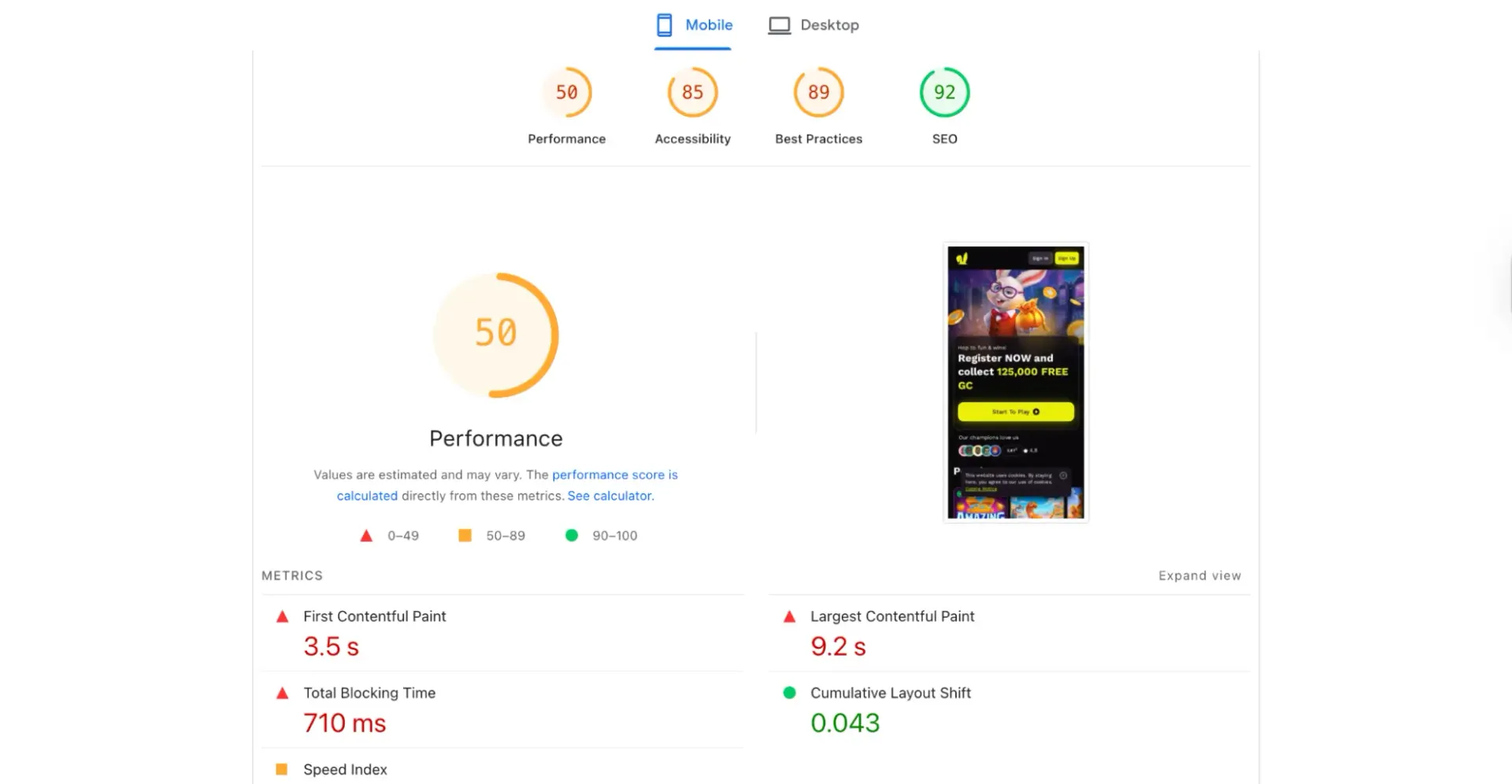 JackpotRabbit mobile performance JackpotRabbit mobile performance