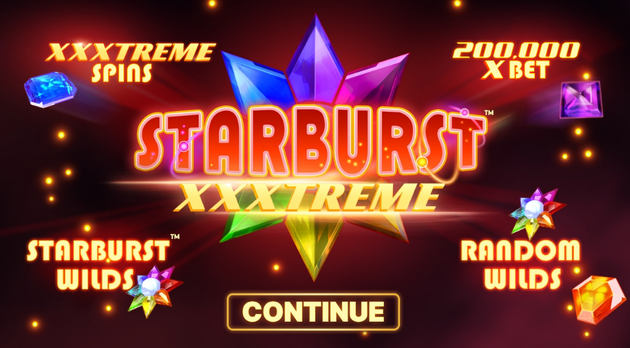 Starburst XXXtreme spelen Starburst XXXtreme beginscherm