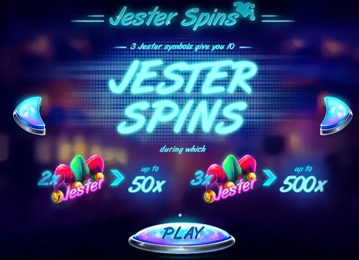 Jester spins beginscherm