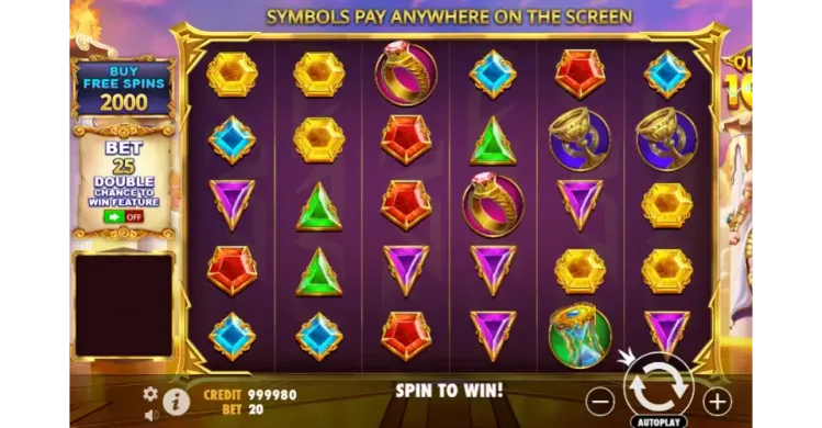 Gates of Olympus 1000 in-game example