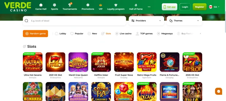 Slot di Verde Casino