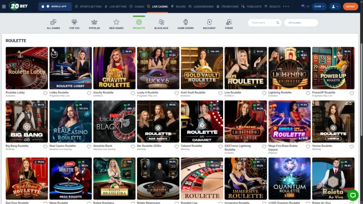 Bliv forelsket i 20bet casino