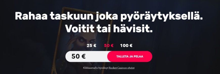 Rocket Casino - kasino ilman rekisteröitymistä