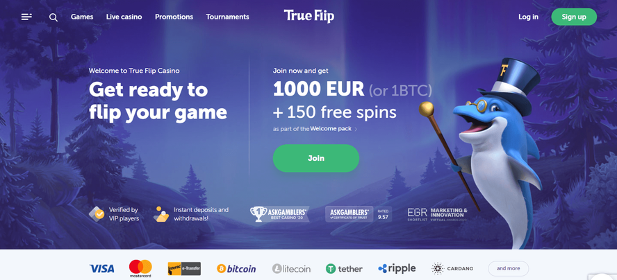 True Flip 在线娱乐场评论 True Flip 娱乐场游戏种类