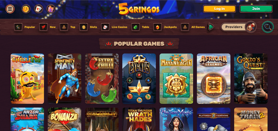 5gringos casino image (2) 5 Gringos 娱乐场