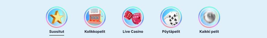 Casino Friday kasinopelityypit