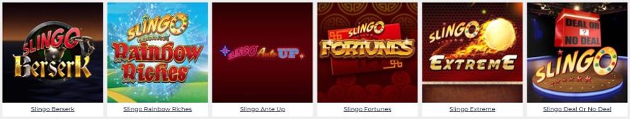 Slingo Casino kasinopelit