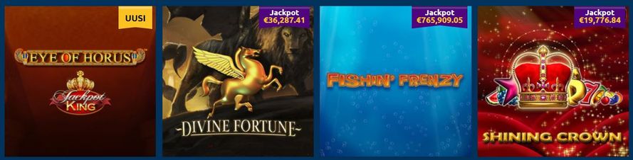 Turbonino Casino jackpot-pelit