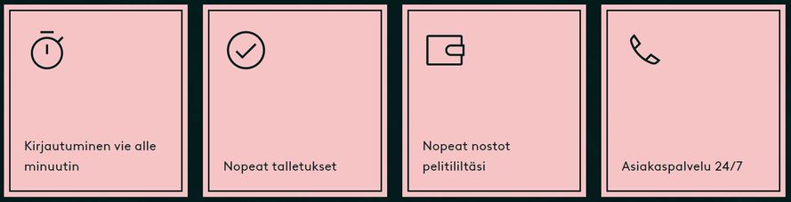 LiveCasino nopeat kotiutukset