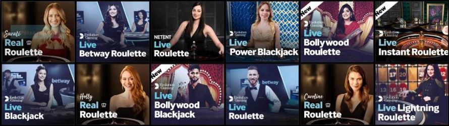 Betway kasino livekasino