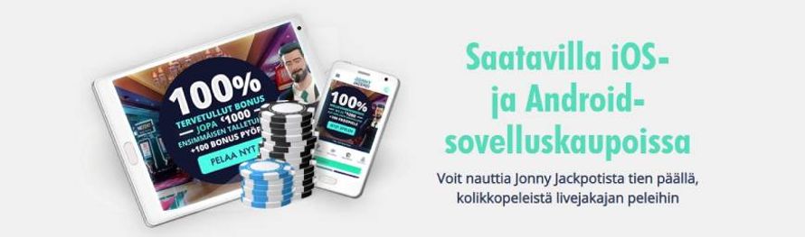 Jonny Jackpot mobiilisovellut