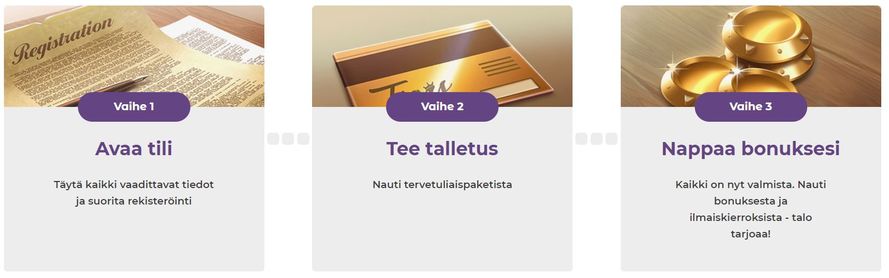 Tsars Casino tilin avaaminen