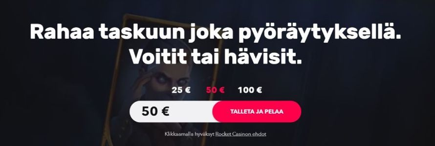 Rocket Casino - kasino ilman rekisteröitymistä