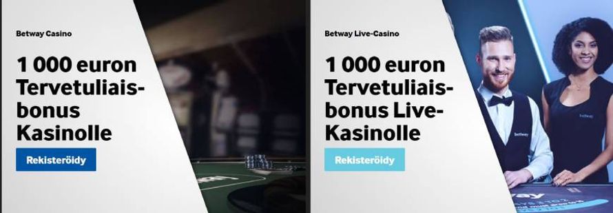 Betway casino tervetulobonus