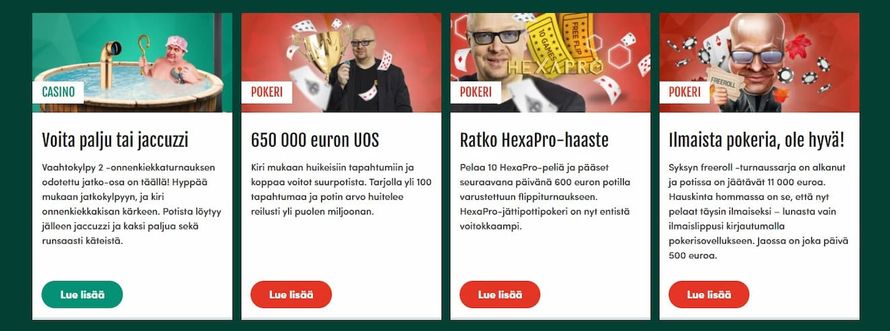 Casinohuone tarjoukset Casinohuone tarjoukset ja kilpailut