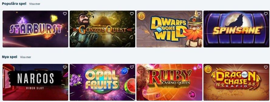 olika casino spel på svenplay casino