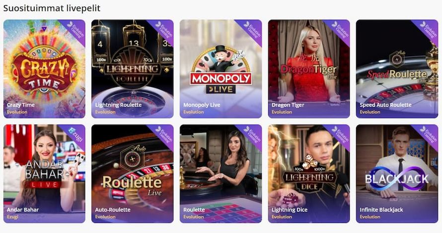 Casino Days pelejä Casino Days livepelit
