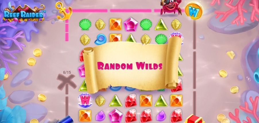 Reef raider random wilds Reef Raider kolikkopeli