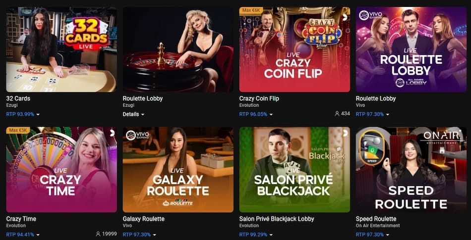 Cloudbet casino livekasino Livekasinon kuvia pelijakajista
